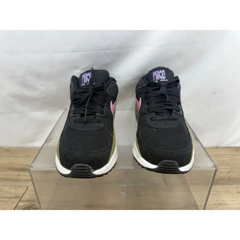Nike Air Max 90 GS Black Olive Pink DX3091-001 Mens 6Y Womens 7.5 Sneaker